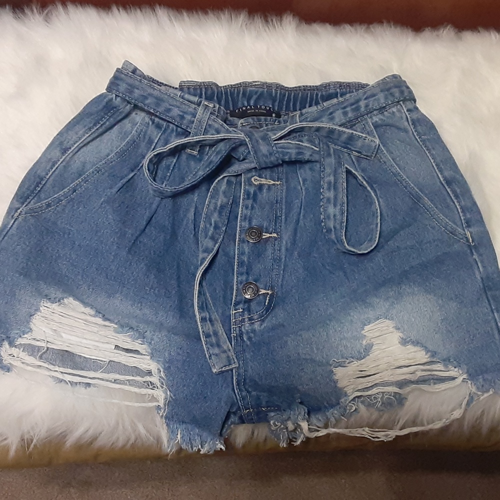 Final touch denim shorts